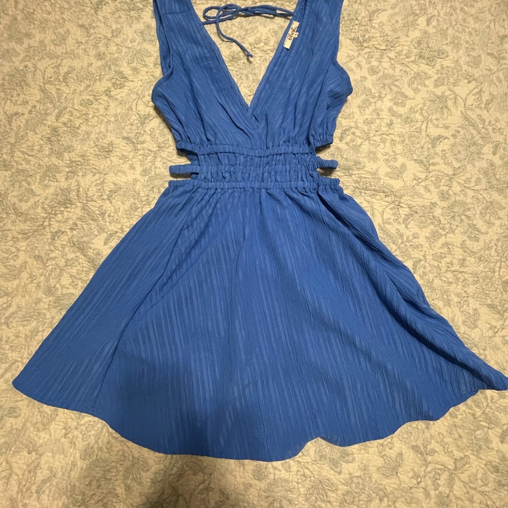 Blush Backless Blue Dress